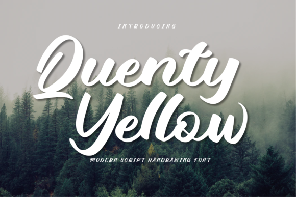 Quenty Yellow: A Stylish Script Font for Elegant Designs