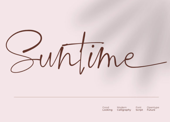 Suntime: A Versatile and Elegant Handwritten Font for Creative Projects